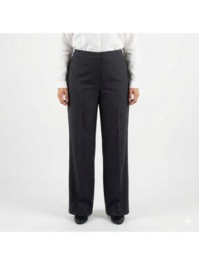LAURA Wool Blend Fully Lined Straight Leg Trousers Front Fly Close US Sz 12